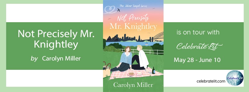 Une version moderne du roman classique d'Austen... Not Precisely Mr. Knightley de Carolyn Miller (revue et #giveaway) #NotPreciselyMrKnightley #TheSilverTeapot #CarolynMiller #newbooks #bookx #romancebooks #BarbourFiction #cleanreads #christianromance @Celebrate_Lit